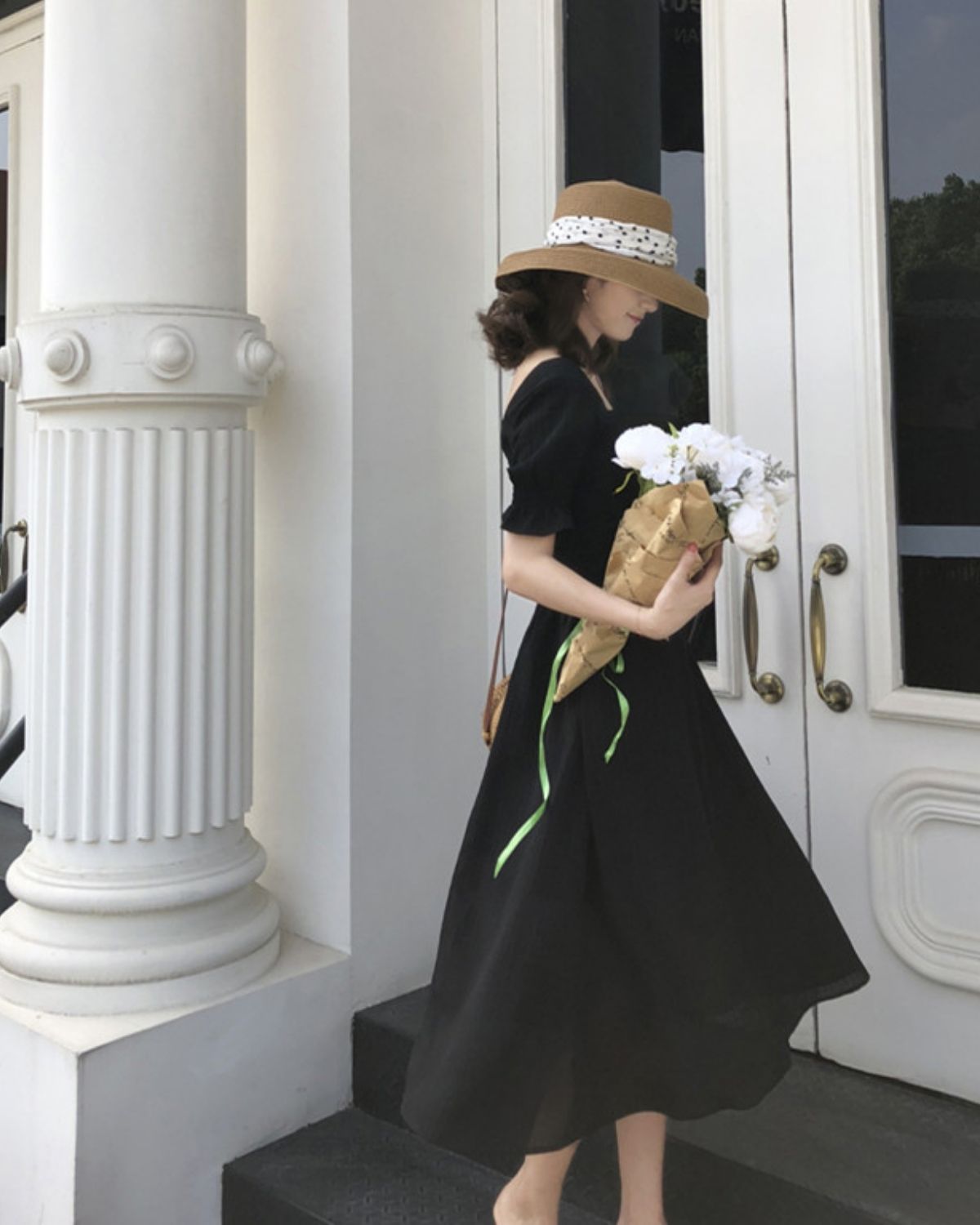 Francine | Robe Longue d’Été à Manches Courtes pour Femme
