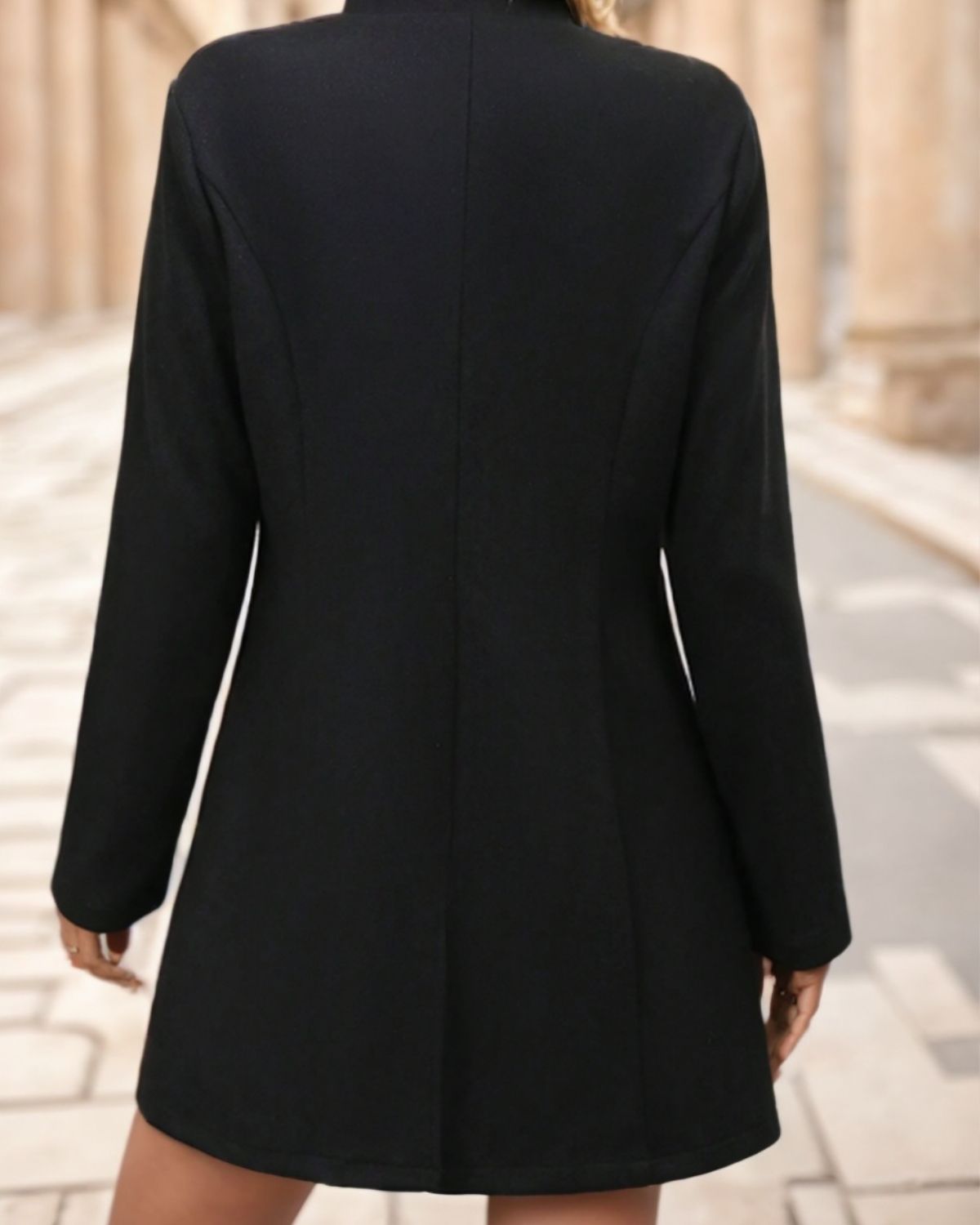 Renée | Manteau Long Élégant à Col Montant pour Femme