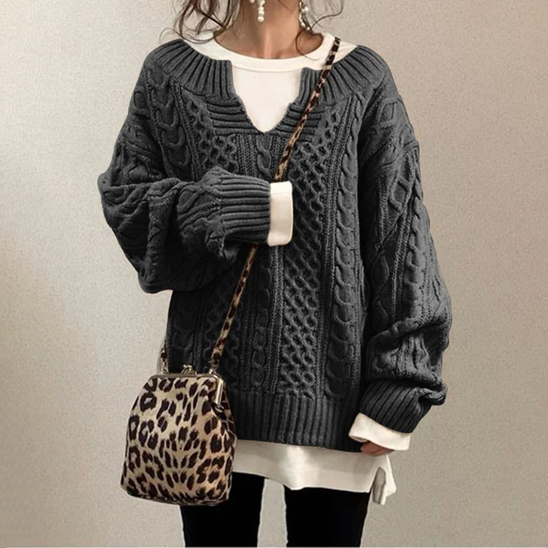 Ninon | Pull oversize en maille torsadée pour femmes