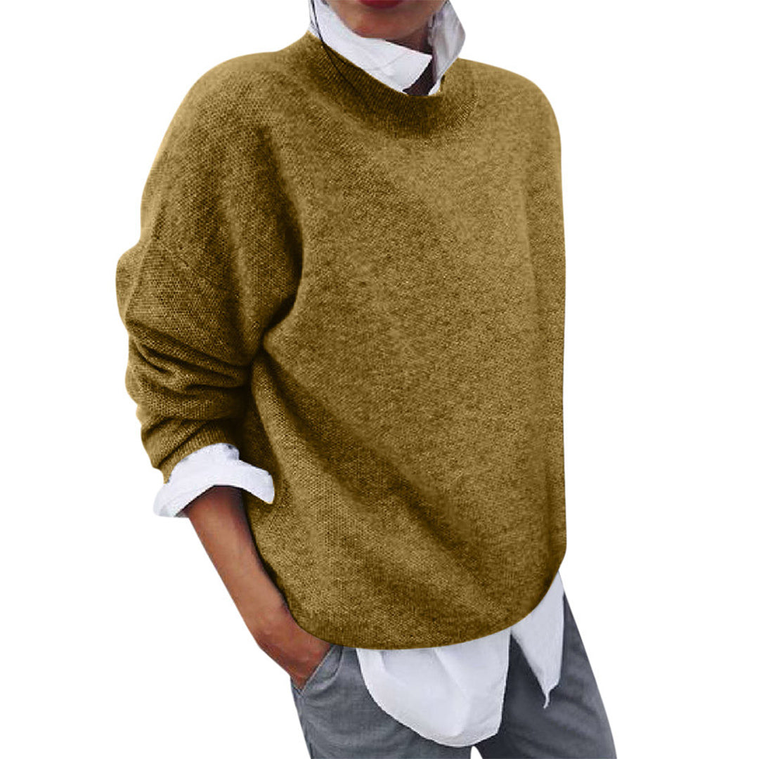 Lucile | Pull col rond effet peluche pour femmes