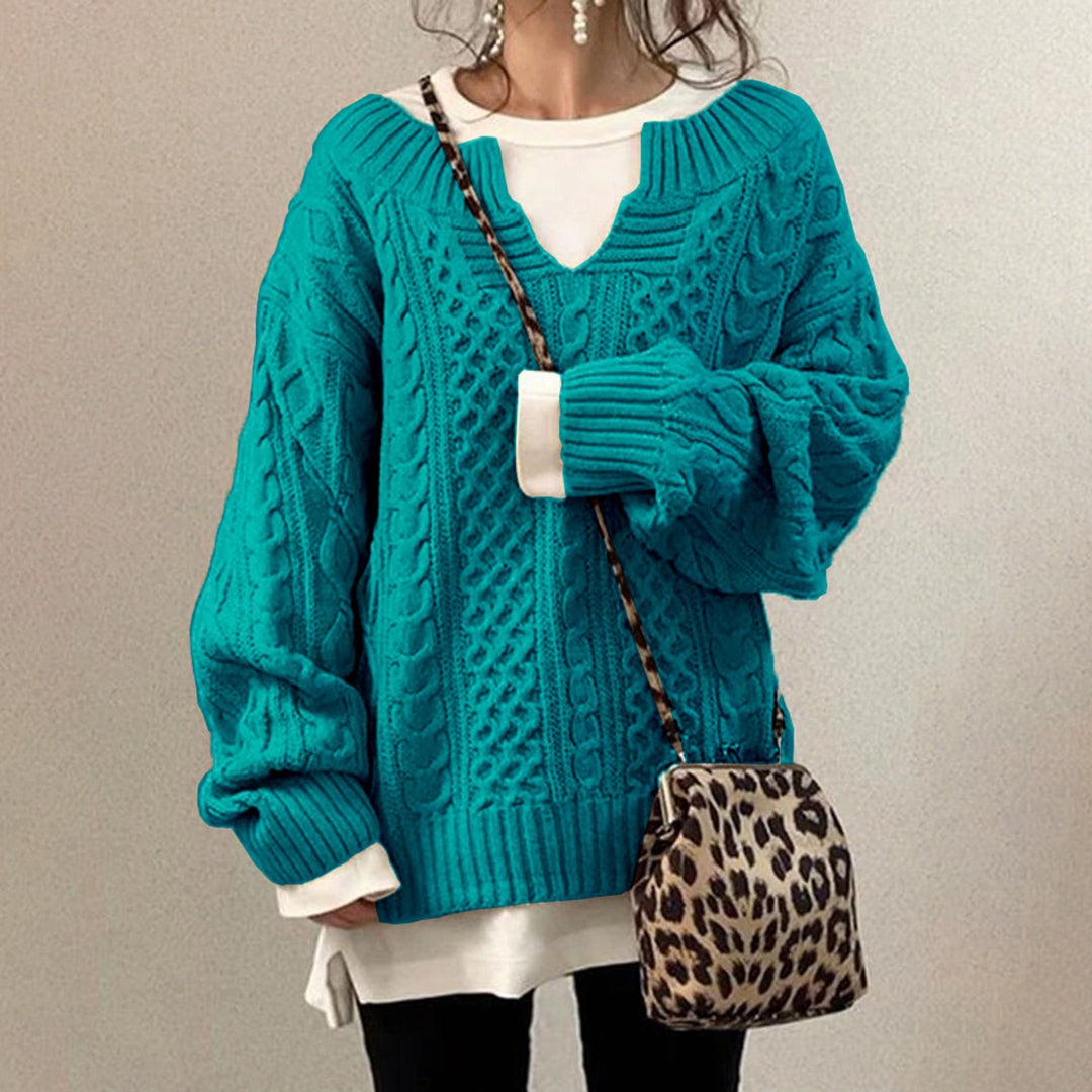 Ninon | Pull oversize en maille torsadée pour femmes
