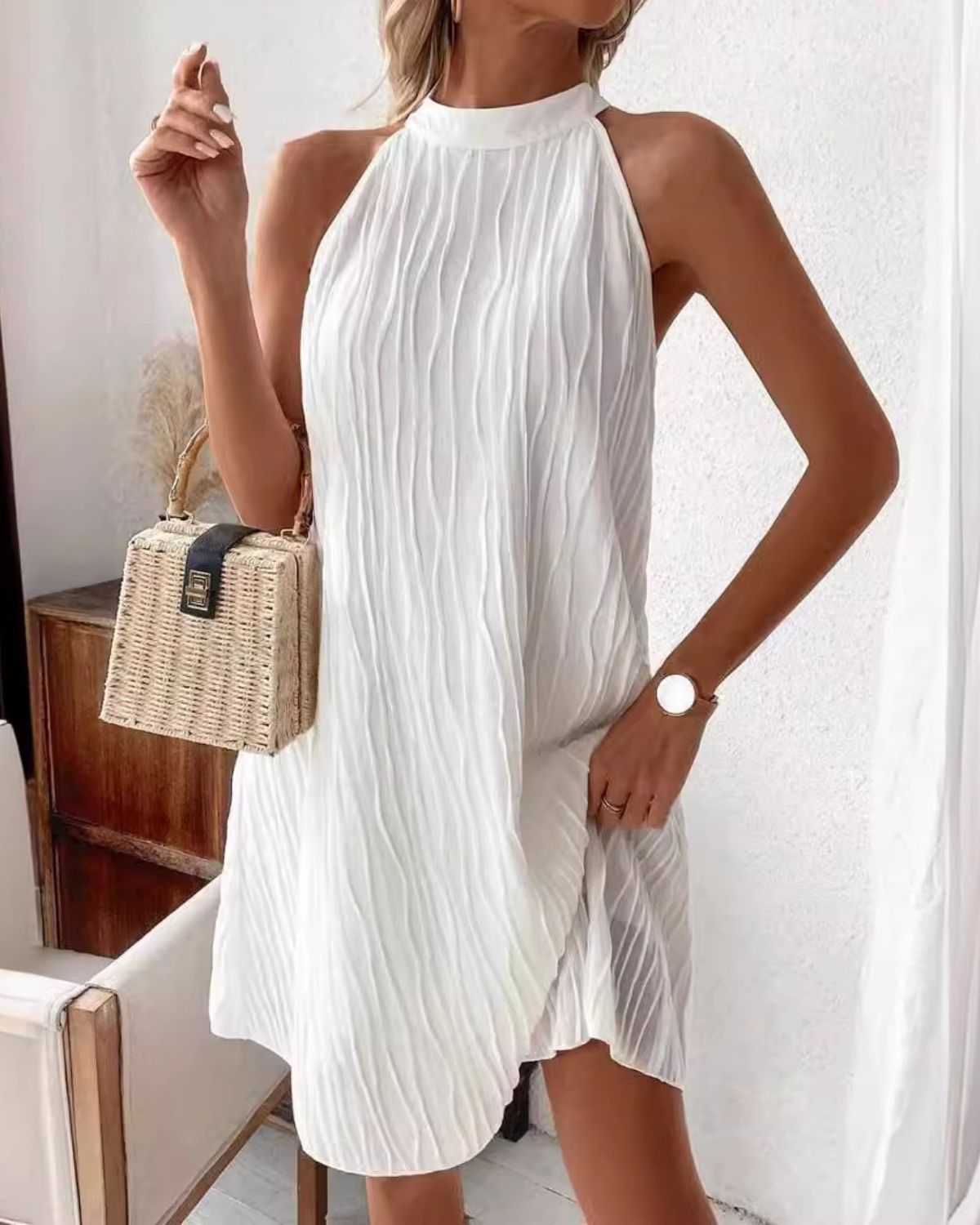 Ambre | Robe D’été à Col Haut pour Femme