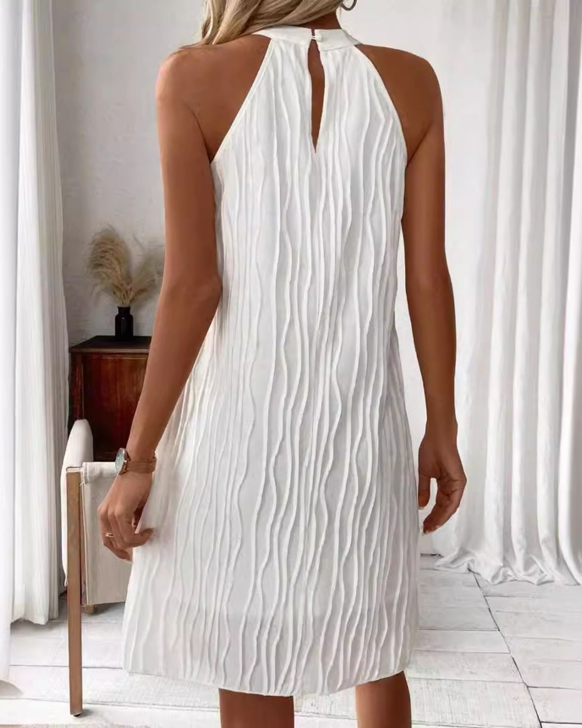 Ambre | Robe D’été à Col Haut pour Femme