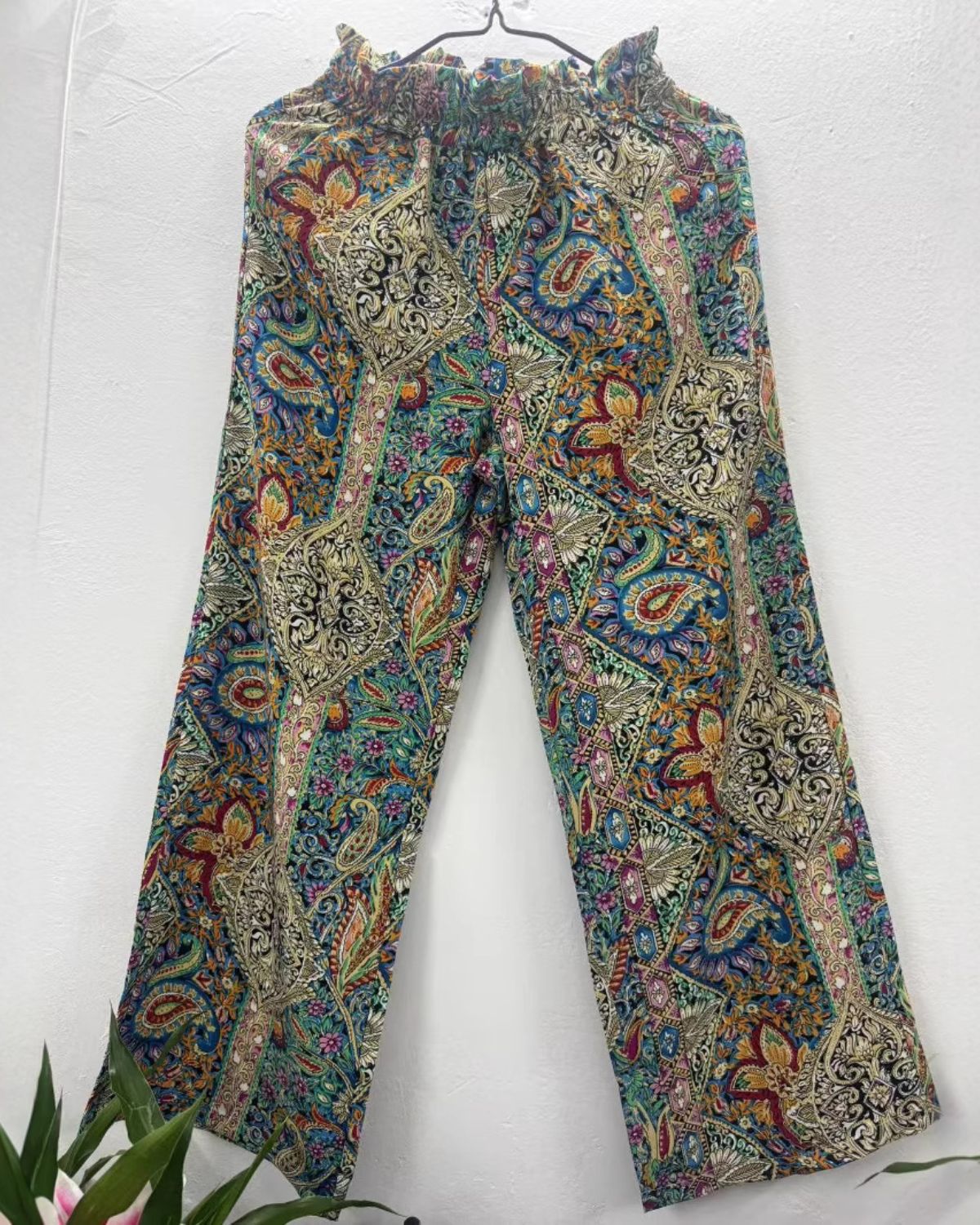 Désirée | Pantalon Large Imprimé Bohème pour Femme