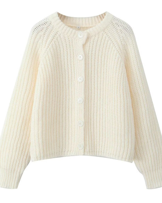 Cosette | Gilet Boutonné en Maille Épaisse pour Femme
