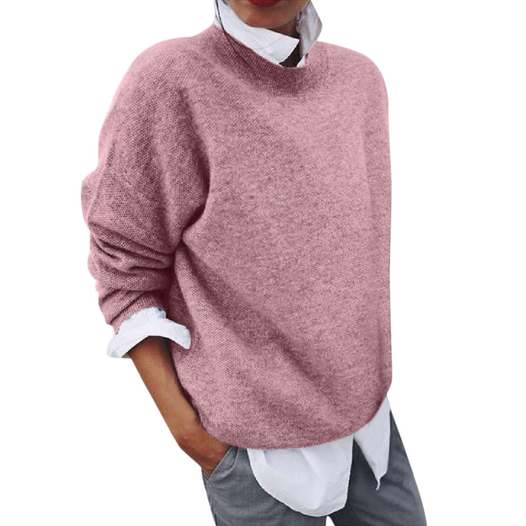 Lucile | Pull col rond effet peluche pour femmes