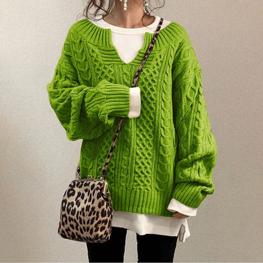 Ninon | Pull oversize en maille torsadée pour femmes