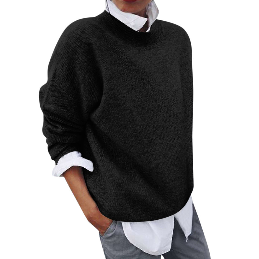 Lucile | Pull col rond effet peluche pour femmes