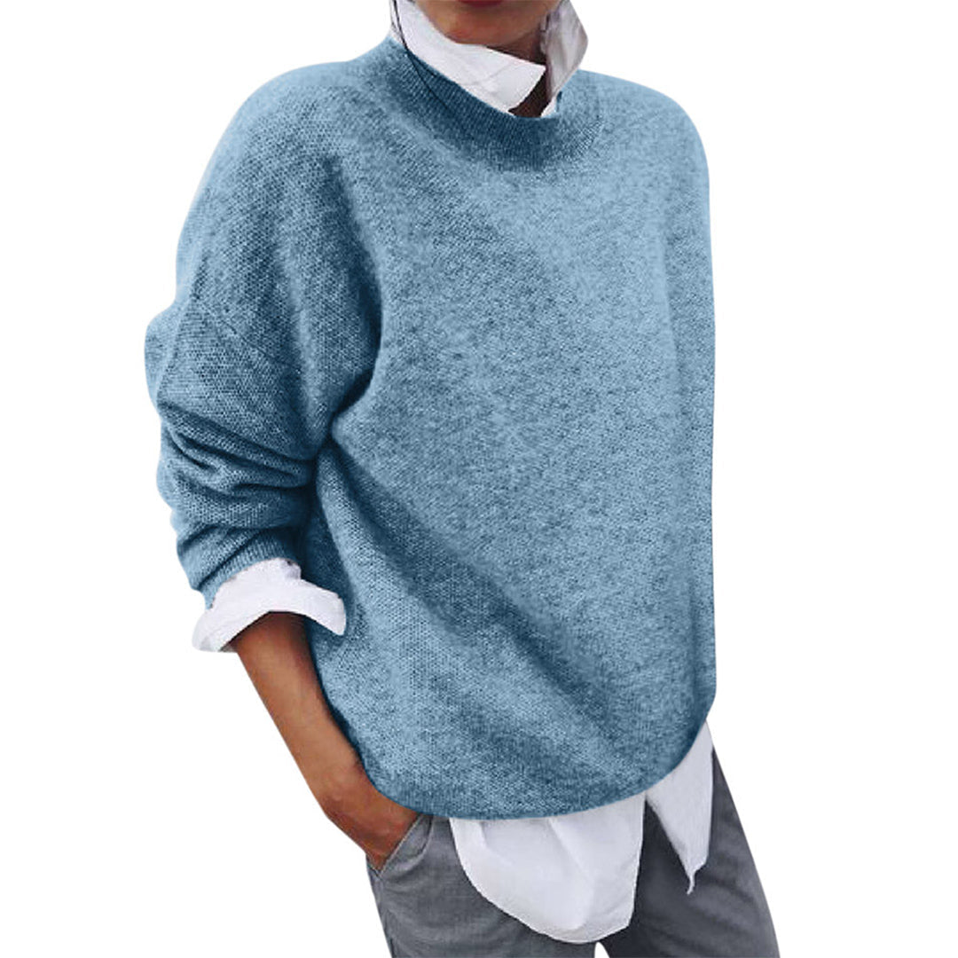 Lucile | Pull col rond effet peluche pour femmes