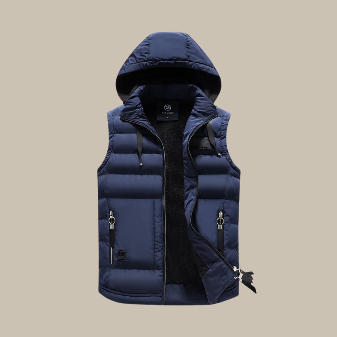 Maxime - Gilet Matelassé à Capuche Amovible pour Homme