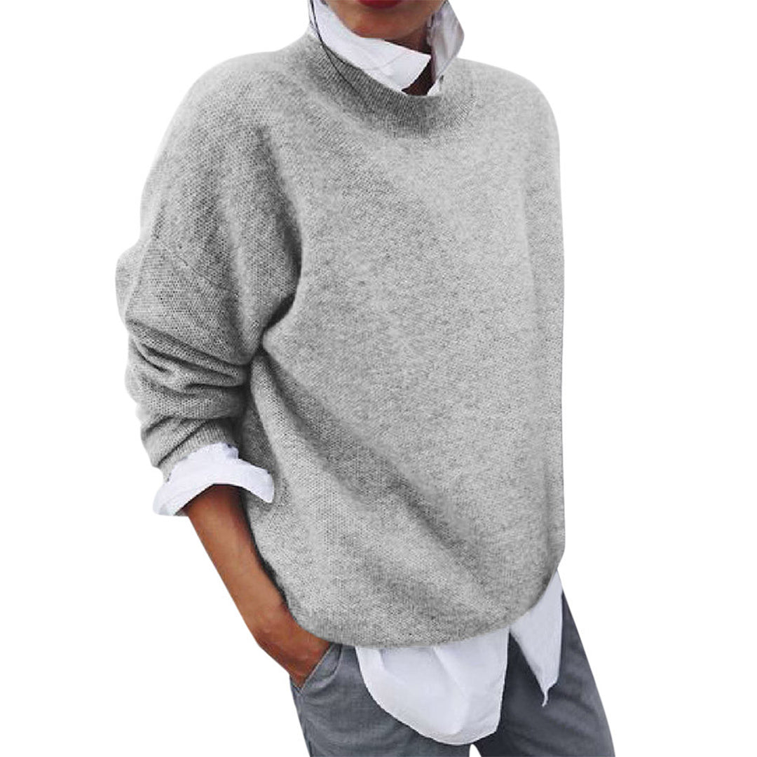 Lucile | Pull col rond effet peluche pour femmes