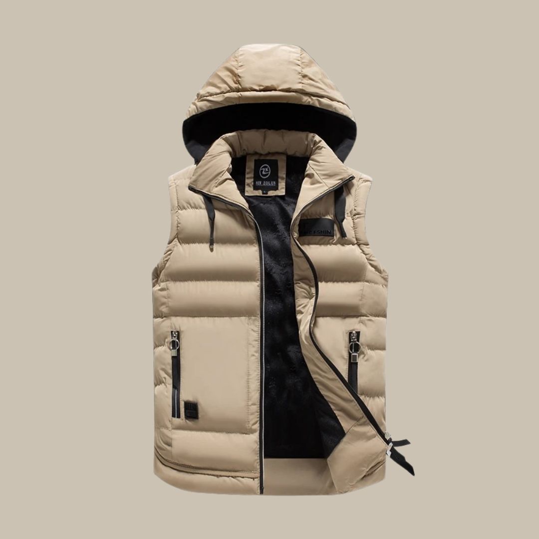 Maxime - Gilet Matelassé à Capuche Amovible pour Homme