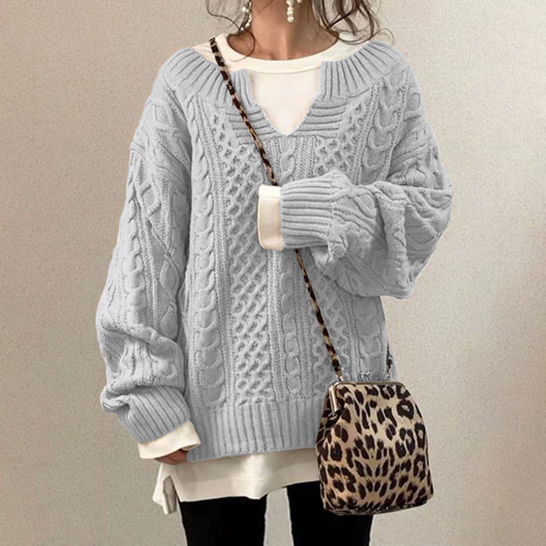 Ninon | Pull oversize en maille torsadée pour femmes