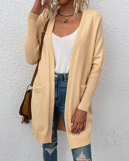 Gaëlle | Gilet Classique Ouvert en Maille pour Femme