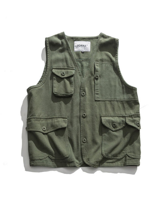 Elias | Gilet Décontracté Multi-Poches pour Homme