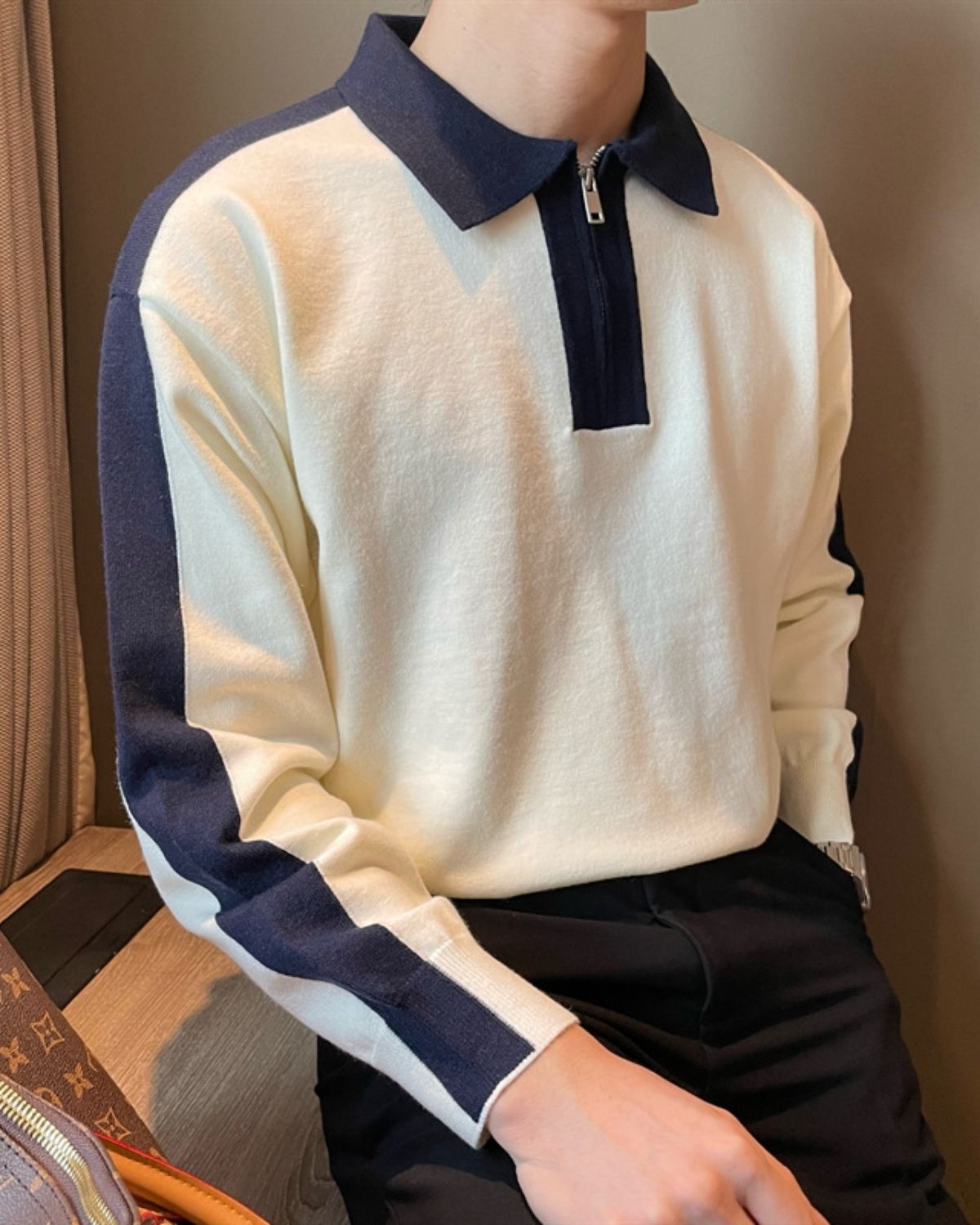 Mylan | Pull Zippé Style Demi-Fermeture pour Homme