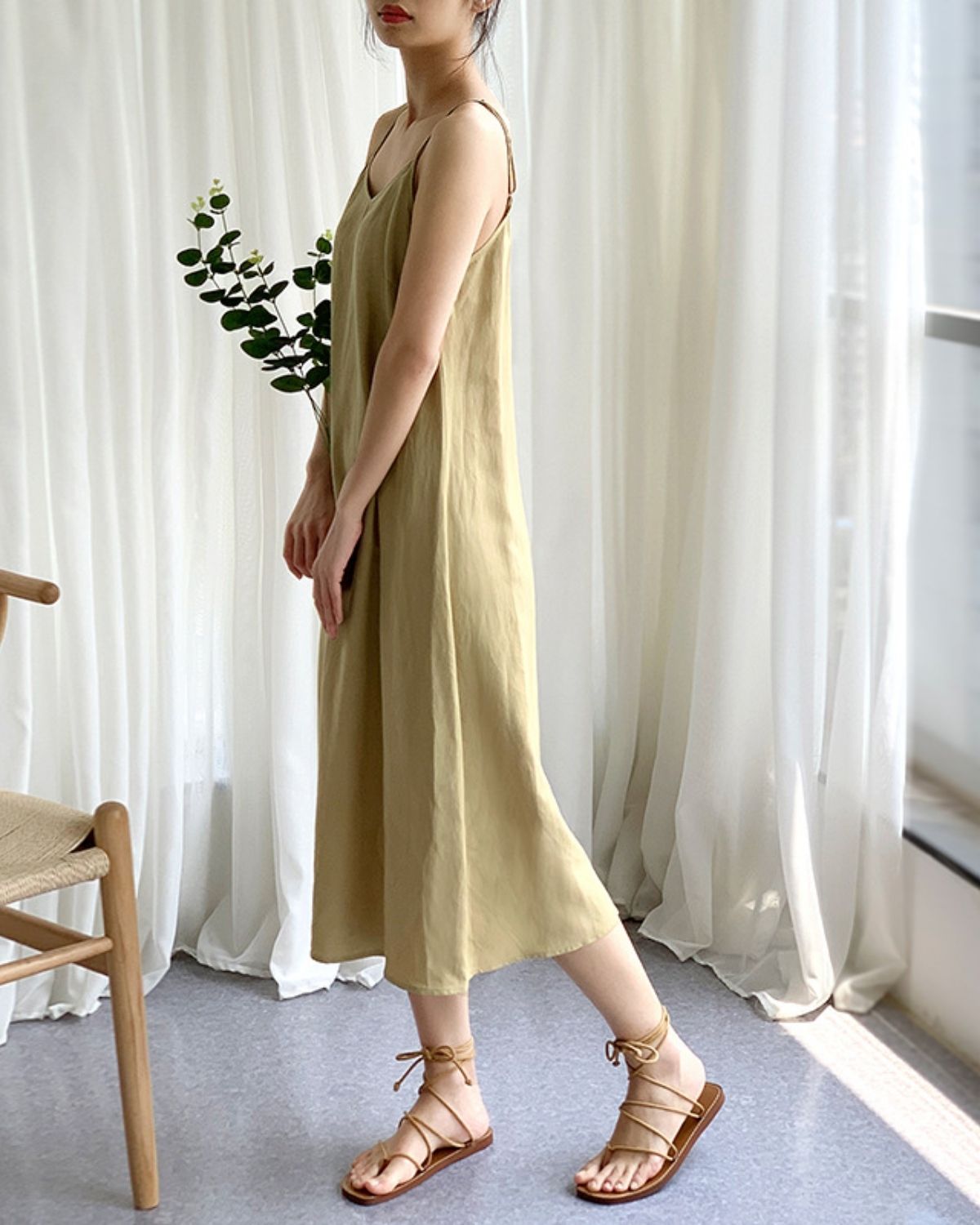 Vivienne | Robe Longue Débardeur en Lin pour Femme