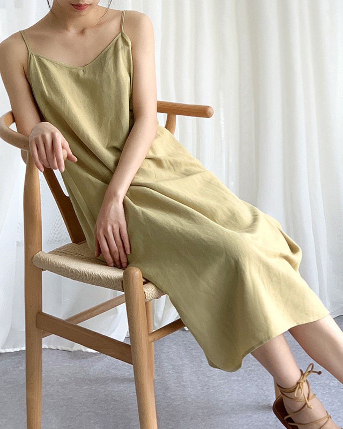 Vivienne | Robe Longue Débardeur en Lin pour Femme