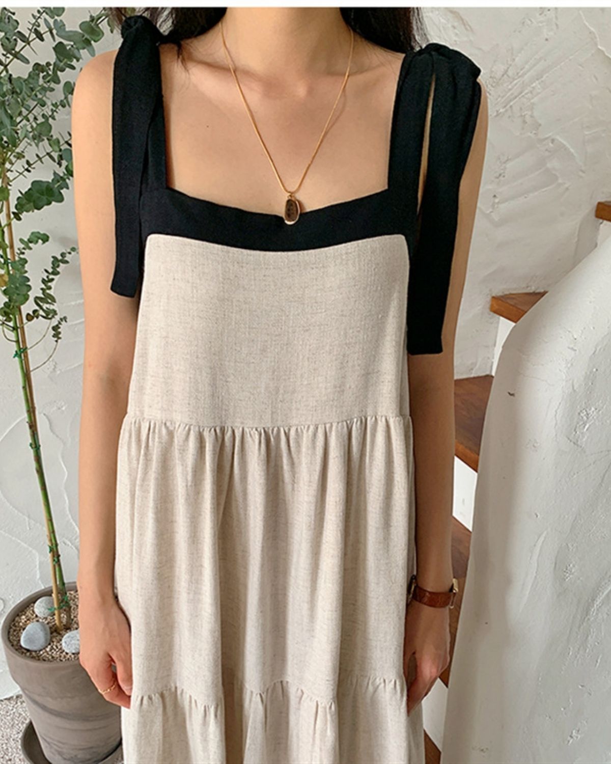 Yvette | Robe Longue Décontractée à Bretelles Larges pour Femme