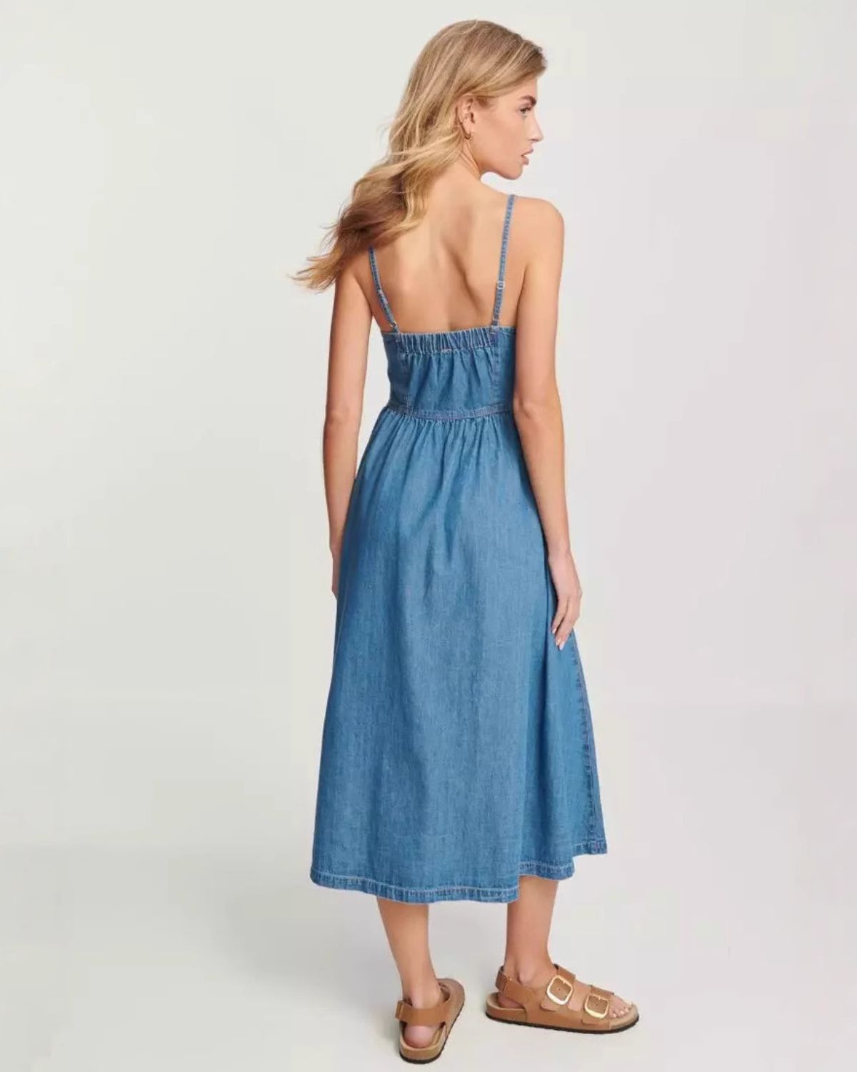 Léontine | Robe Midi Décontractée en Jean pour Femme