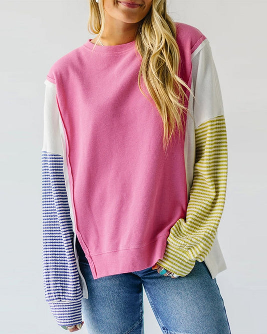 Gabin | Sweatshirt Colorblock à Manches Longues pour Femme