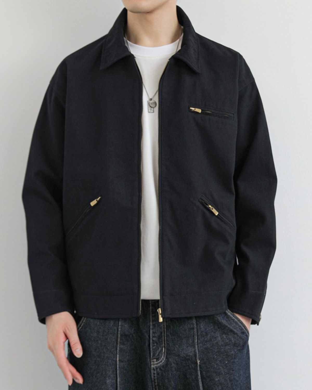 Alexandre | Veste Zippée Classique en Toile pour Homme