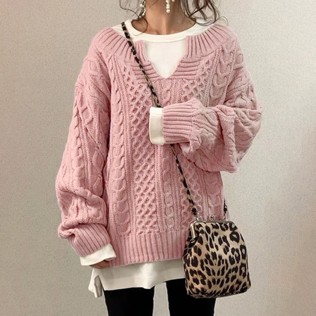 Ninon | Pull oversize en maille torsadée pour femmes